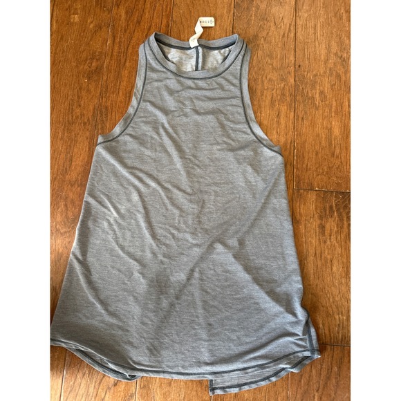 lululemon athletica Tops - Lululemon Swiftly Tech High Neck Tank Top 2.0 Heathered Grey Size 2 Sleeveless
